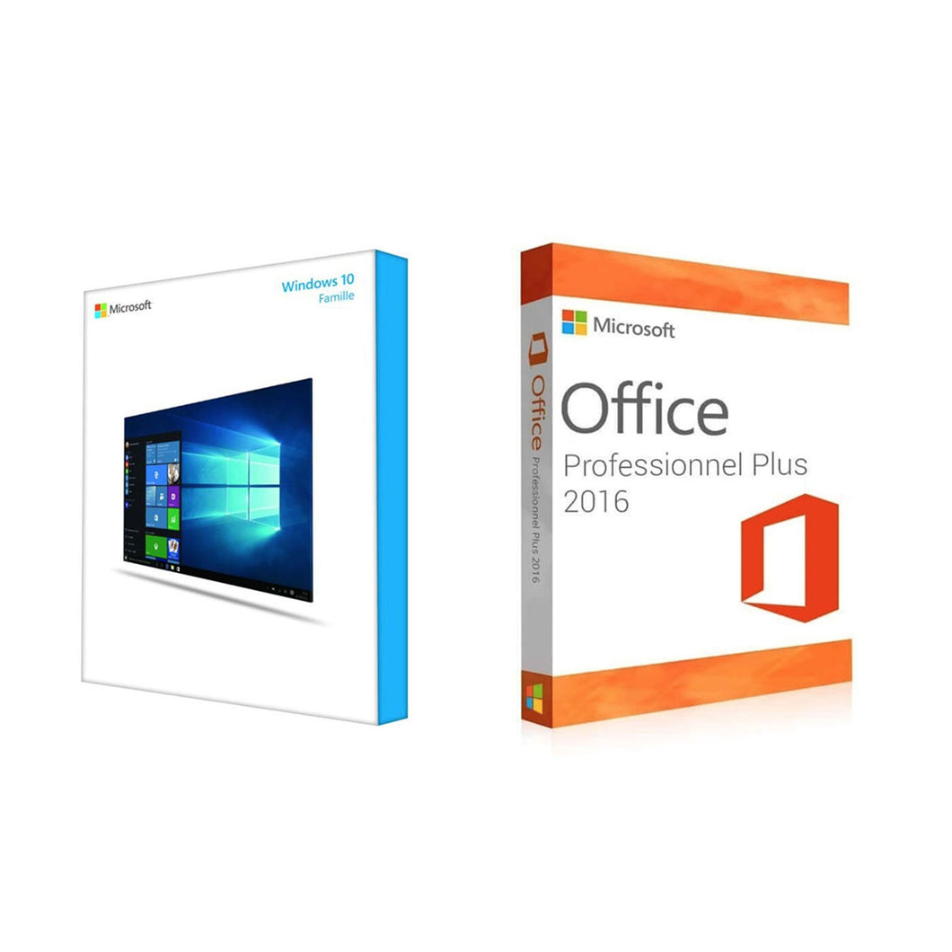 Microsoft Office 2016 Pro Plus + Windows 10 Famille